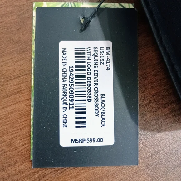 Black Sequin Crossbody Bag - Picture 3 of 7